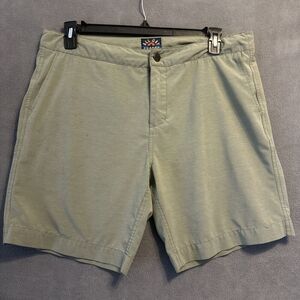 Faherty All Day Shorts Chino Drawstring Waist Casual Mens Size 36 Olive Green